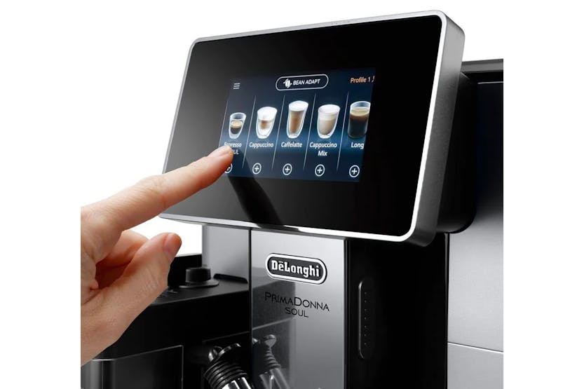 DeLonghi PrimaDonna Soul ECAM610.55.SB Silver Black Bean to Cup Coffee Machine - Automatic, Keans Claremorris