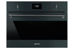 Smeg SO4301M0N 45cm black built-in compact oven with microwave, grill, touch controls – available at Kean’s Claremorris. –