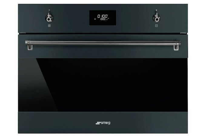 Smeg SO4301M0N 45cm black built-in compact oven with microwave, grill, touch controls – available at Kean’s Claremorris. –