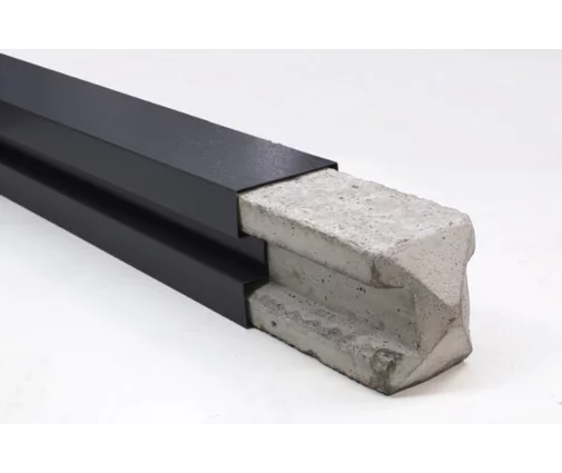 Smartfence 1.9m Concrete Post Cover, maintenance-free coated steel, fits standard H-posts, available at Kean’s Claremorris.