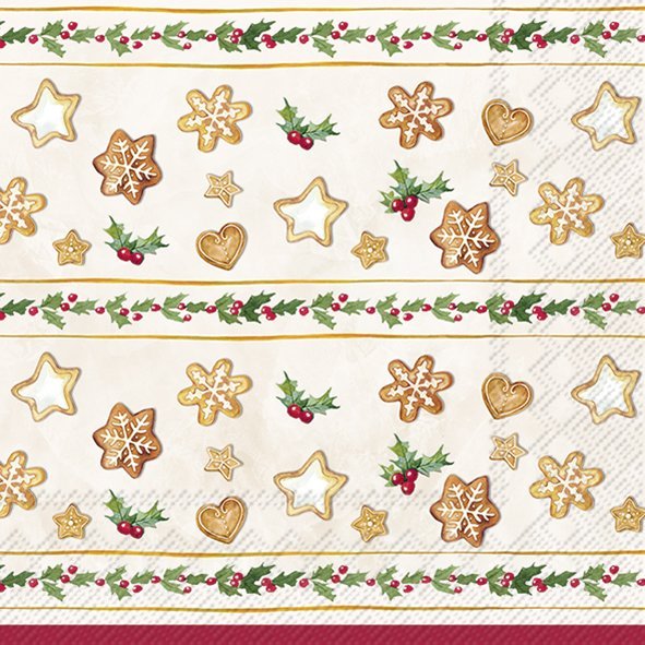 Cookie Garland Cream Lunch Napkins Keans Claremorris