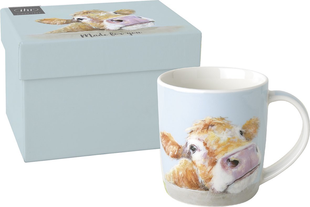 Cow Porcelain Mug with Gift Box – 300ml Keans Claremorris