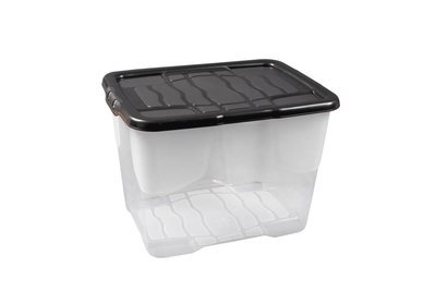 Curve Storage Box 24L, 40x29x28cm, lightweight 0.72kg plastic storage container by Keans Claremorris.