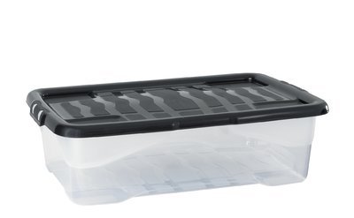 Curve Underbed Storage Box 42L, 800x400x180mm, lightweight 1kg storage solution by Keans Claremorris