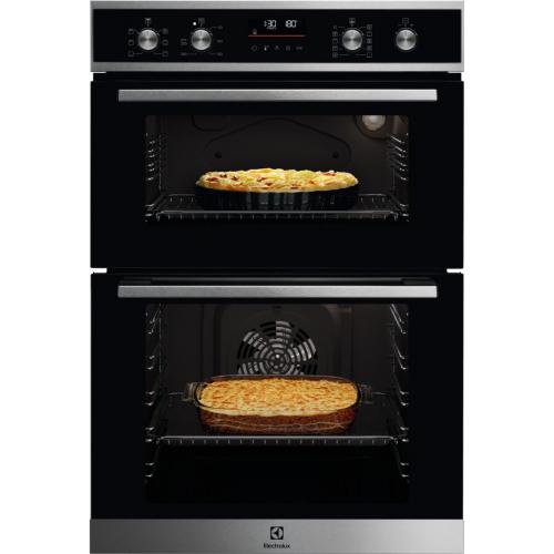 Electrolux EDFDC46X 42/61L built-in double oven with SurroundCook®, Turbo Grill, catalytic cleaning, stainless steel –