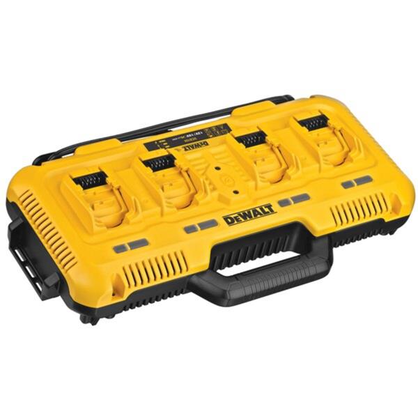 DeWALT DCB104 XR 4-port fast charger for 18V/54V batteries, 8A output, wall-mountable – Keans Claremorris