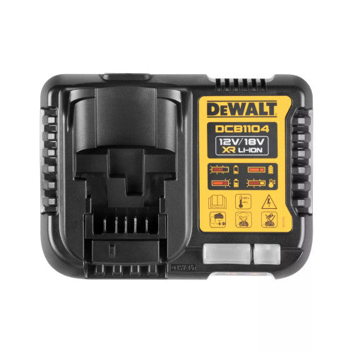 DEWALT 12V & 18V XR Powerstack Fast Charger DCB1104 with LED indicator, mounts for hanging – Keans Claremorris