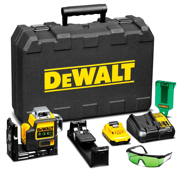 DeWalt DCE089D1G 10.8V green laser level, 3 self-leveling lines, magnetic base, rechargeable battery – Keans Claremorris
