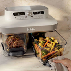 Ninja Crispi DualZone 8-Function Glass Air Fryer – Bone | DD102UKIV2