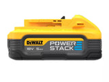 DeWalt 5.0Ah Powerstack Battery DCBP518, 18V Li-Ion, LED charge indicator, impact-resistant, compatible with DeWalt XR tools