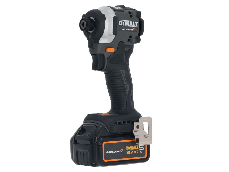 DEWALT DCF85MP2T McLaren F1 XR 18V Brushless 1/4in Impact Driver with 2x 5.0Ah Li-ion Batteries - Keans Claremorris