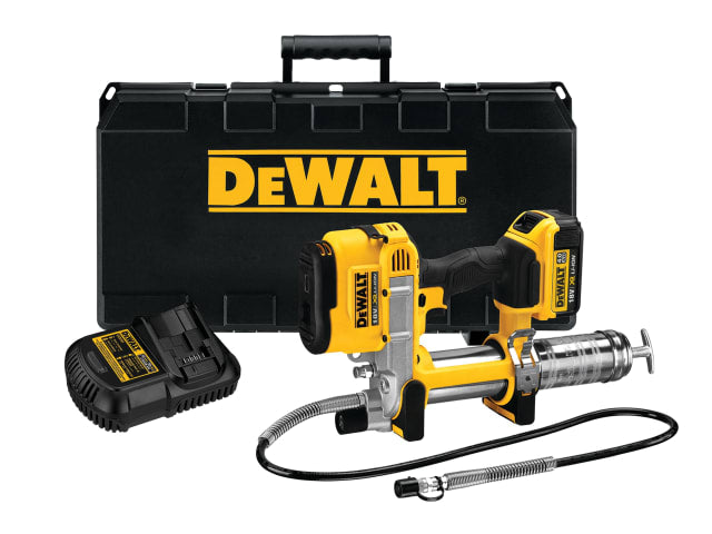 Dewalt DEWDCGG571M1 Cordless XR Grease Gun 18V 4.0Ah, 690 bar pressure, LED light, 1m hose – Keans Claremorris