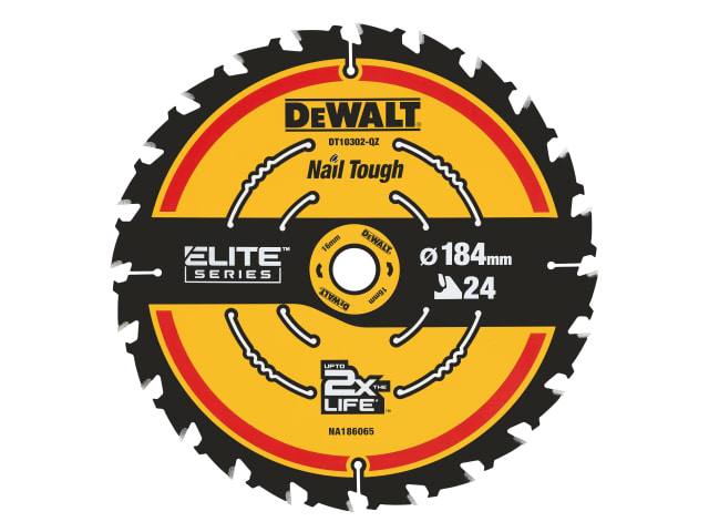 Dewalt DEWDT10302QZ ELITE™ Series Framing Circular Saw Blade 184 x 16mm x 24T - Image 1