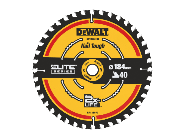 Dewalt DEWDT10303QZ ELITE™ Series Framing Circular Saw Blade 184 x 16mm x 40T - Image 1