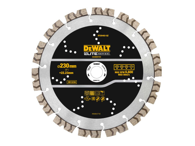 Dewalt ELITE SERIES™ All Purpose Diamond Segmented Wheel 230 x 22.2mm - Image 1