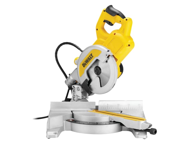 Dewalt DEWDWS777L 216mm 1800W XPS Crosscut Mitre Saw 110V with dust port and 5 mitre stops - Keans Claremorris