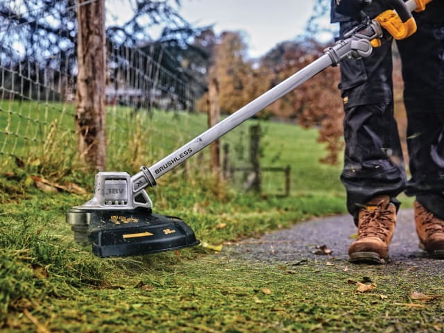 Dewalt Brushless String Trimmer Bare Unit, powerful cordless trimmer, available at Keans Claremorris.