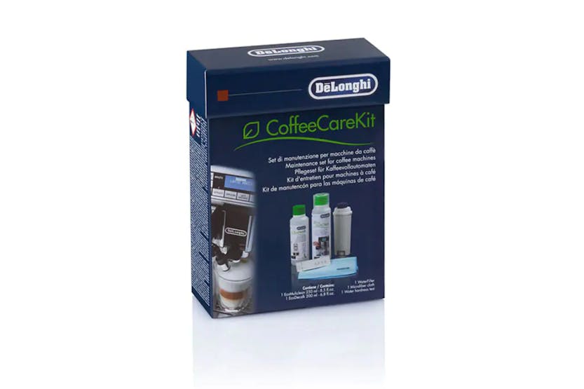 DeLonghi Coffee Care Kit DLSC306 for espresso machine cleaning, available at Keans Claremorris store.