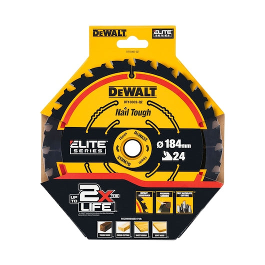Dewalt DEWDT10302QZ ELITE™ Series Framing Circular Saw Blade 184 x 16mm x 24T - Image 2