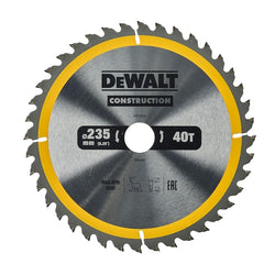 DeWalt Portable Construction Circular Saw Blade 235 x 30mm x 40T