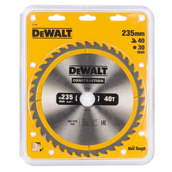 DeWalt Portable Construction Circular Saw Blade 235 x 30mm x 40T