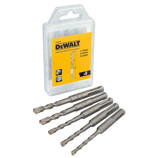 DeWalt SDS Plus 5-Piece Drill Bit Set DT9399QZ, durable and precise, available at Keans Claremorris.