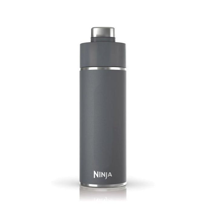 Ninja Thirsti 530ml grey insulated travel bottle, triple thermo, leak-proof, BPA-free, keeps drinks hot/cold, Kean’s