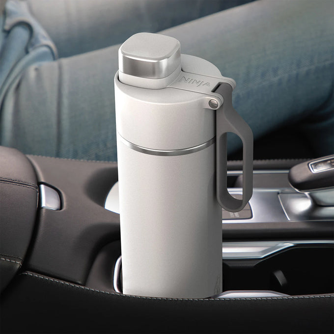 Ninja Thirsti 700ml white travel bottle DW2401EUUKWH, leak-proof, BPA-free, available at Keans Claremorris