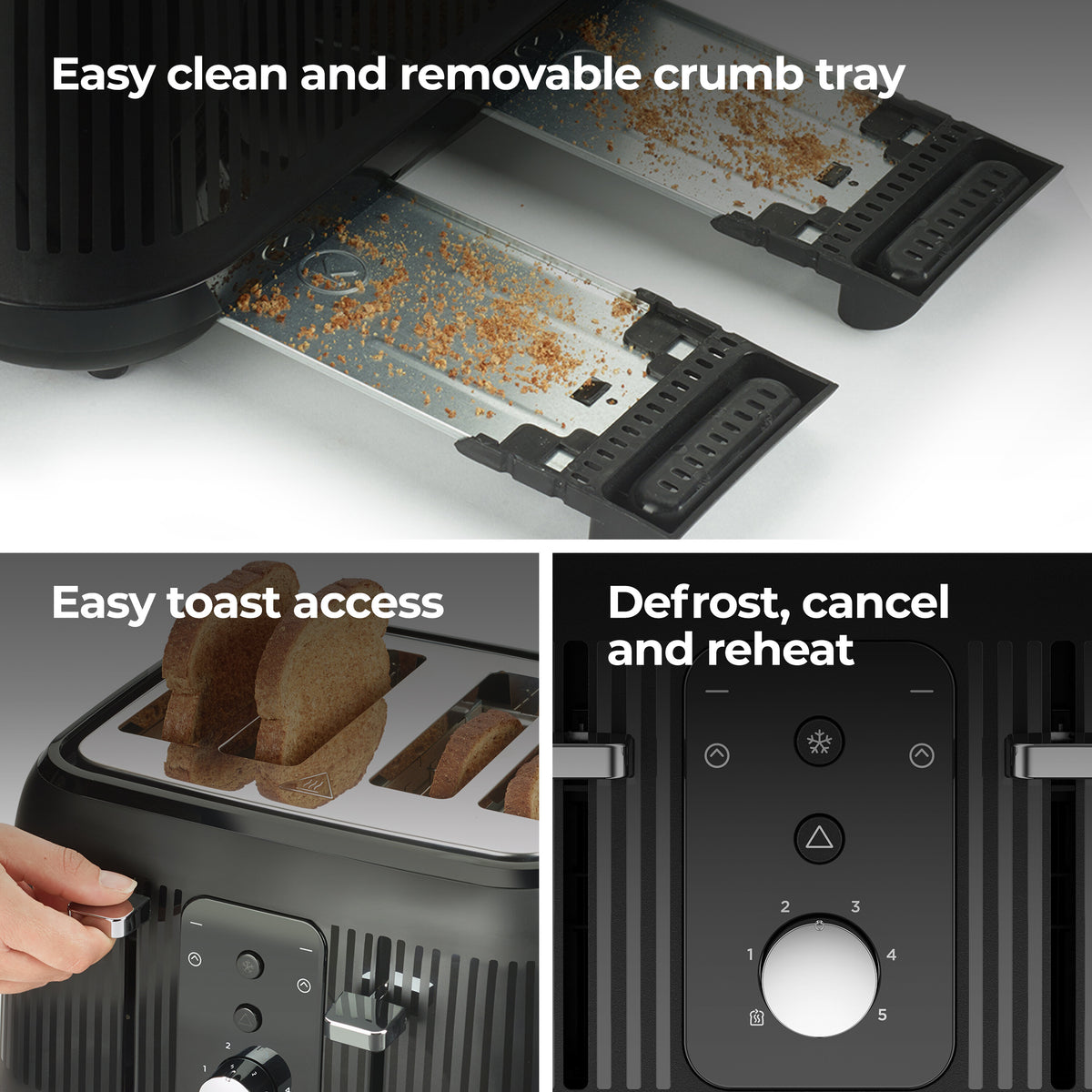 Kenwood Dawn Collection Black Toaster | TFP09.000BK - Image 8