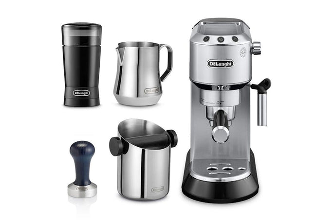 DeLonghi Dedica Style Espresso & Cappuccino Machine Metal ECKG6820.M - Compact Barista Maker | Keans Claremorris