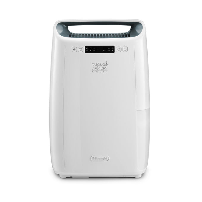 White air purifier with brand logo on a white background