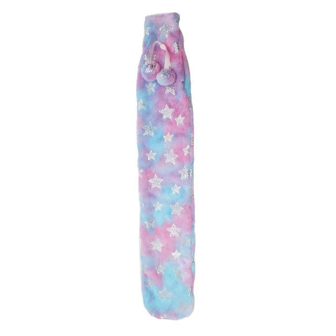DeVielle Covered Long Hot Water Bottle Pink with Silver Stars Keans Claremorris