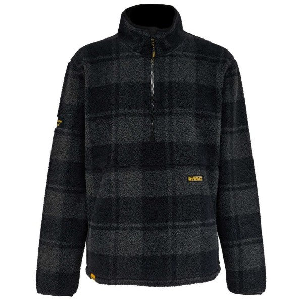 DeWalt Deansway 1/4 Zip Check Printed Sherpa Fleece Keans Claremorris