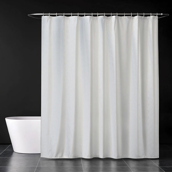 De Vielle Bathroom Embossed Shower Curtain Keans Claremorris