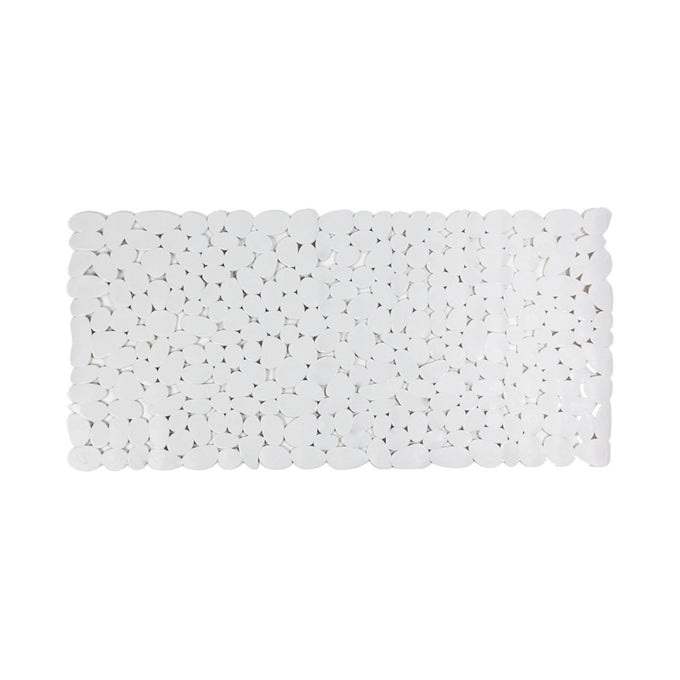 De Vielle Bathroom PVC Bath Mat - White 71x33cm Keans Claremorris