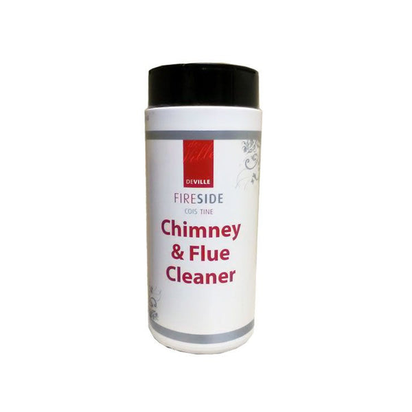 De Vielle Chimney & Flue Cleaner 500g powder removes tar and creosote, improves stove efficiency, from Keans Claremorris.