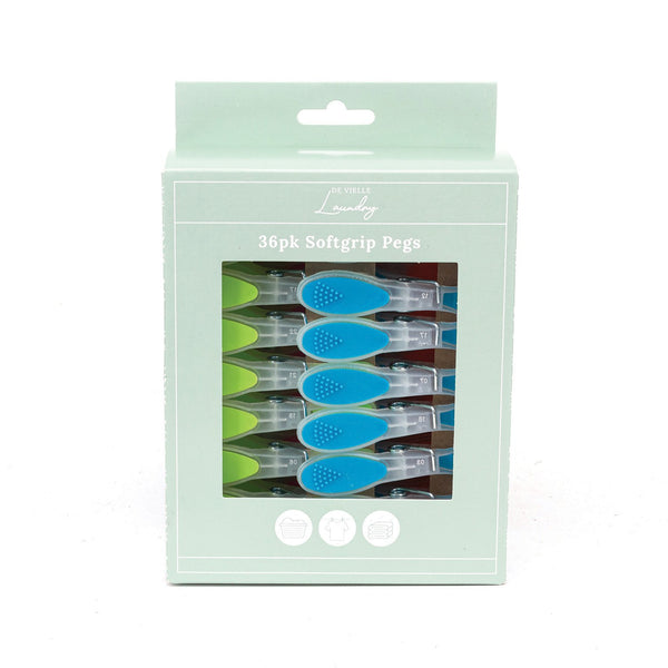 De Vielle Softgrip Clothes Pegs 36pk Keans Claremorris