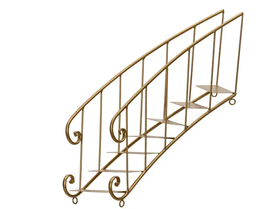 Decoration Iron Stairs Gold L.32cm x W.39.5cm x H.44.2cm Keans Claremorris