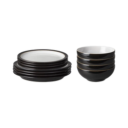 Denby Elements 12 Piece Dinnerset - Black Keans Claremorris
