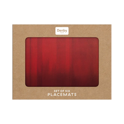 Denby Red Foliage 6Pc Cork-Backed Heat-Resistant Placemats, Easy-Clean, Available at Keans Claremorris