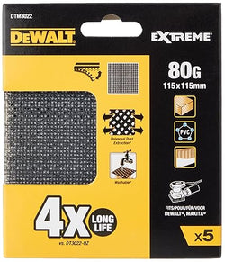 Dewalt 80 Grit 1/4 Sanding Sheets (Pack of 5) Keans Claremorris