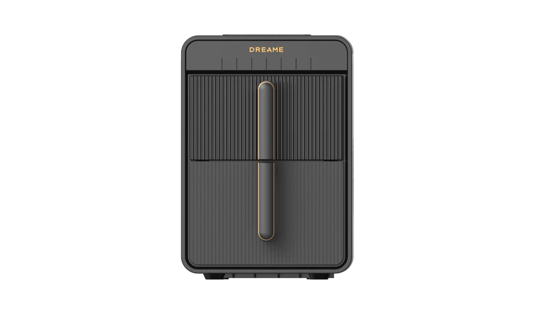 Dreame Aura Bullet Ice Maker IB-50 in black with vertical handle and textured front panel, front view.