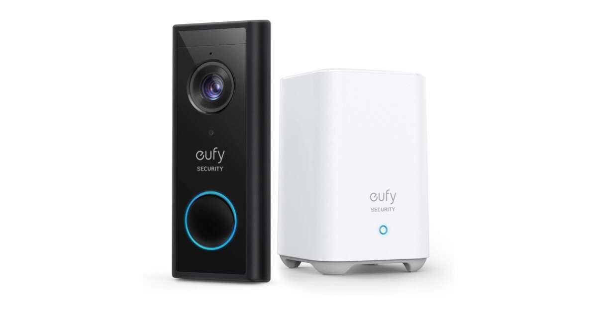 Eufy Video Doorbell 2K Battery-Powered with HomeBase, high-res security camera – available at Keans Claremorris