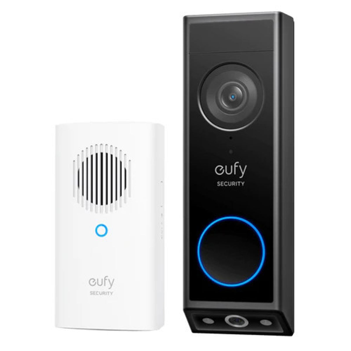 Eufy E340 2K dual camera video doorbell with colour night vision, chime, 365-day battery, no fees – available at Kean’s