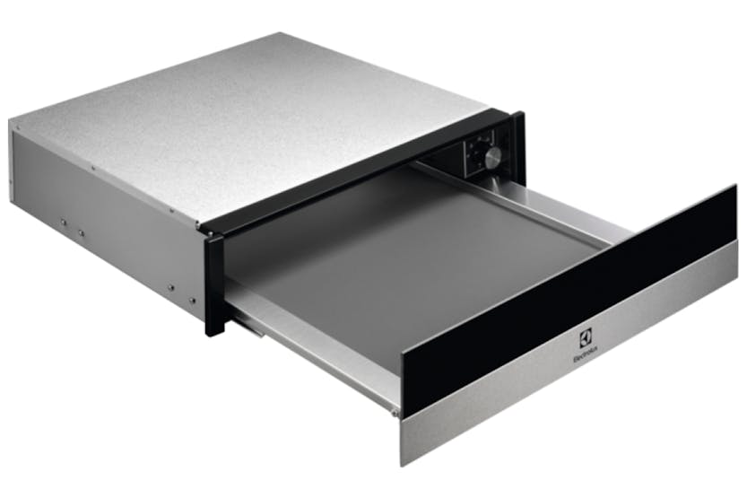 Electrolux 14 cm warming drawer for kitchen, compact design, available at Keans Claremorris.