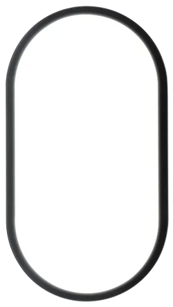 Eco Oval Bulkhead IP54 10W 4000K 700lm (B/W Trim)