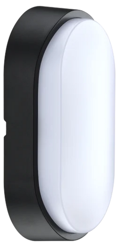 Eco Oval Bulkhead IP54 10W 4000K 700lm (B/W Trim)
