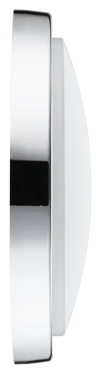 Side view of a chrome indoor bulkhead light with a white diffuser, 280mm diameter, 17W, 4000K.