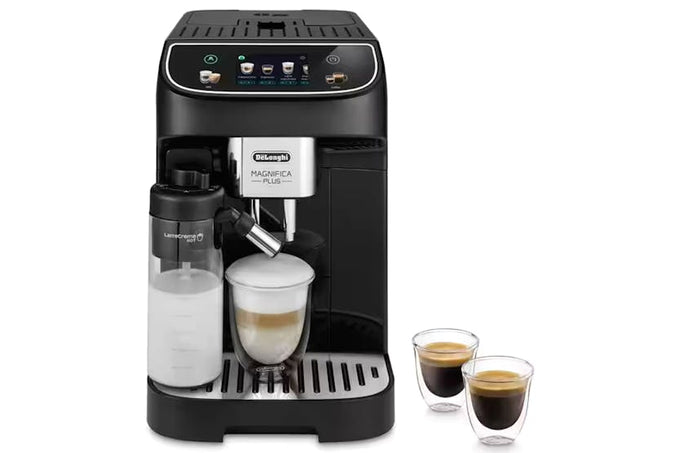 DeLonghi Magnifica Plus automatic bean-to-cup coffee machine with 15 drinks, touchscreen, LatteCrema foam – Keans Claremorris