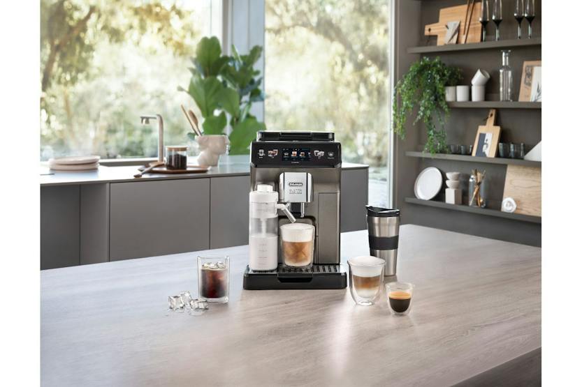 DeLonghi Eletta Explore ECAM450.86.T Titanium fully automatic coffee machine, premium espresso maker at Keans Claremorris